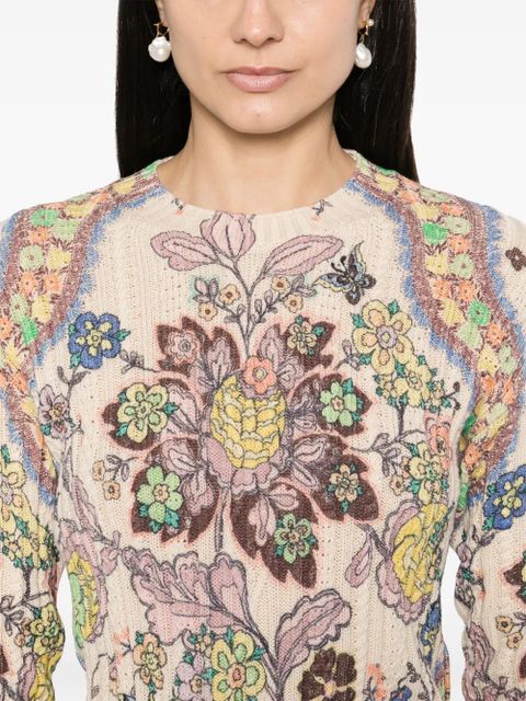 ETRO floral-print sweater - Neutrals