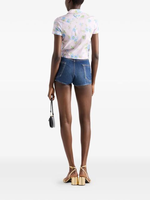 Prada floral-print batiste shirt - Pink