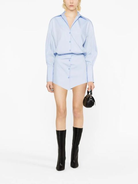 The Attico Silvye cotton minidress - Blue - zdjęcie produktu nr 2