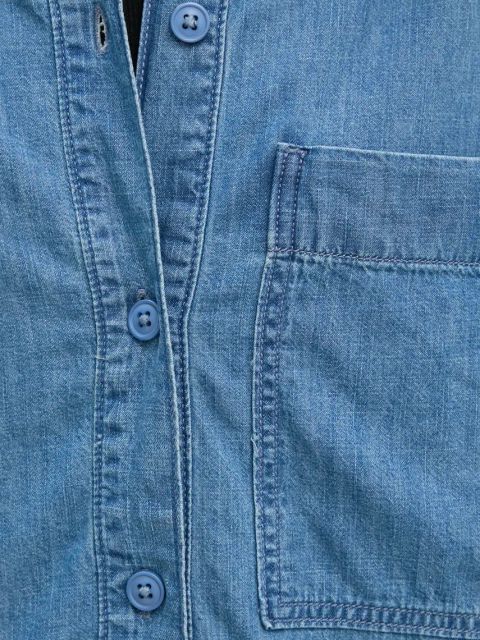 United Colors of Benetton koszula jeansowa damska kolor niebieski regular z kołnierzykiem klasycznym 5FV6DQ096