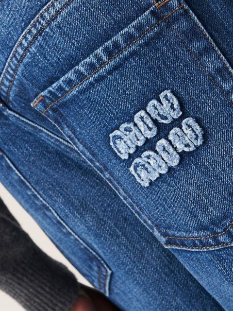 Miu Miu five-pocket straight-leg jeans - Blue