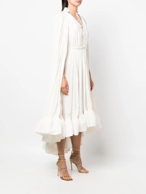 Lanvin cape-design midi-dress - White