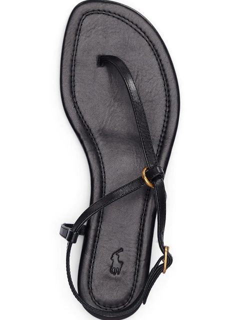 Polo Ralph Lauren sandały skórzane Plo Rng Br Sandal damskie kolor czarny 818932586002