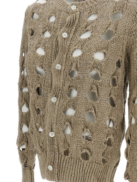 Comme Des Garçons long-sleeve cardigan - Neutrals