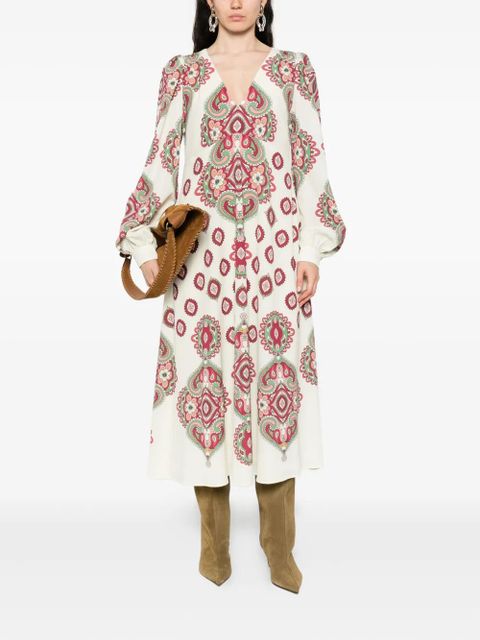 ETRO paisley-print long-sleeve dress - White - zdjęcie produktu nr 2