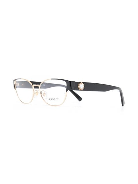 Versace Eyewear oval-frame glasses - Black - zdjęcie produktu nr 2