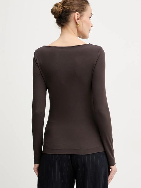 Karl Lagerfeld longsleeve kolor brązowy A4W17045 - zdjęcie produktu nr 2