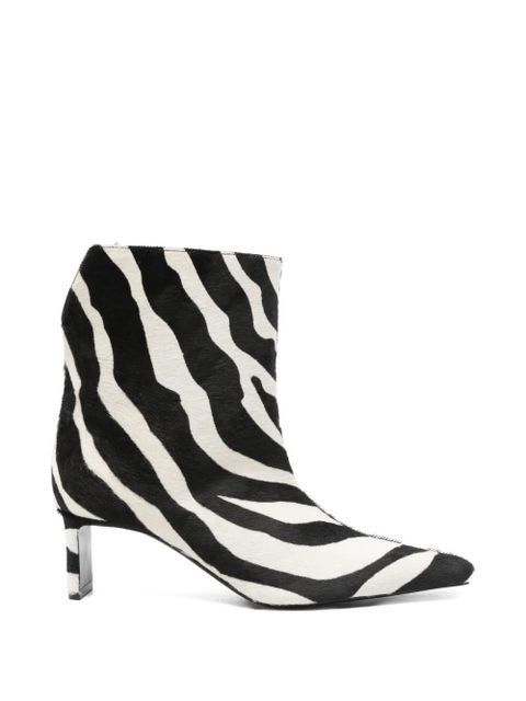 KHAITE Ona zebra-pattern ankle boots - White - zdjęcie produktu nr 1