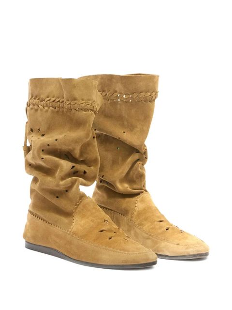 ISABEL MARANT braided tassel welky boots - Brown