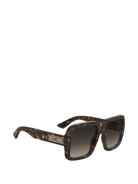 Moschino tortoiseshell-effect square-frame sunglasses - Brown