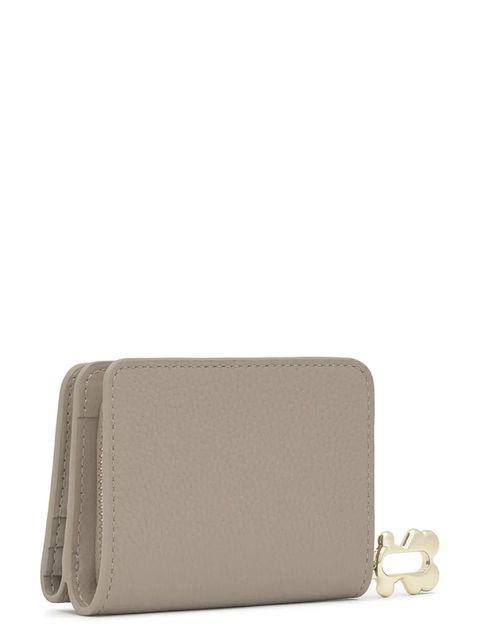 Tous portfel skórzany FOLD damski kolor szary 2002306044