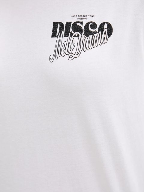 HUGO t-shirt bawełniany Vintage Tee_18 damski kolor biały 50550148