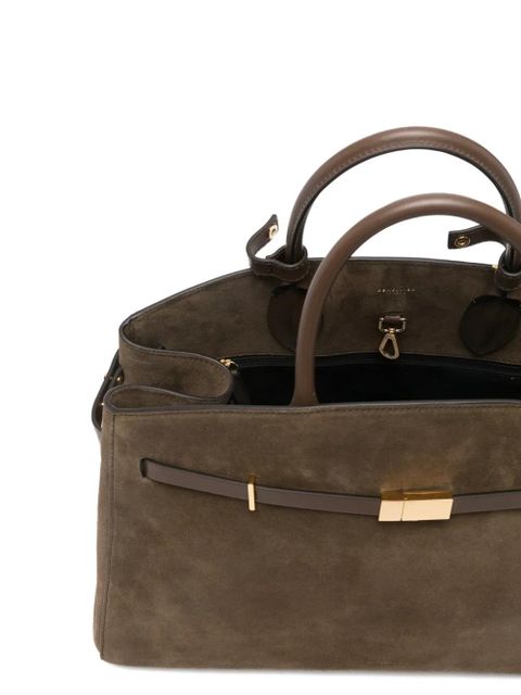 DeMellier Hudson top-handle suede tote bag - Brown