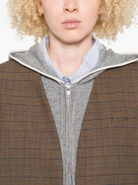 SANDRO checked-pattern blazer - Brown - zdjęcie produktu nr 2