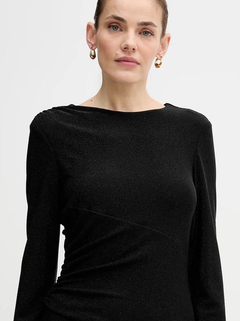 Joseph Ribkoff sukienka kolor czarny midi rozkloszowana 254082