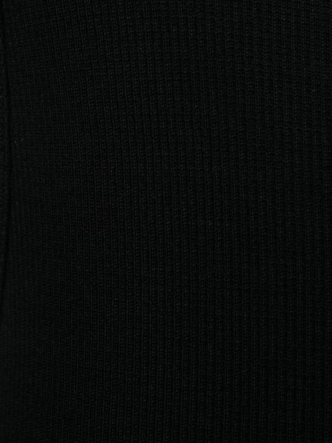 Saint Laurent fine-ribbed slip dress - Black