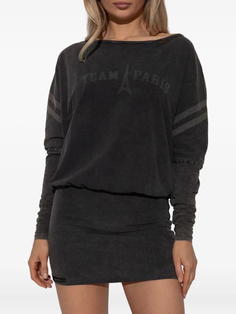 MISBHV Team Paris long-sleeved mini dress - Black - zdjęcie produktu nr 2