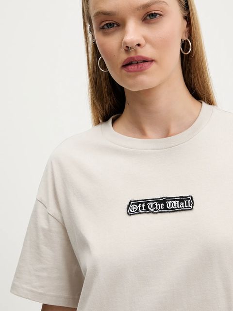 Vans t-shirt bawełniany damski kolor beżowy VN000PRKEN91