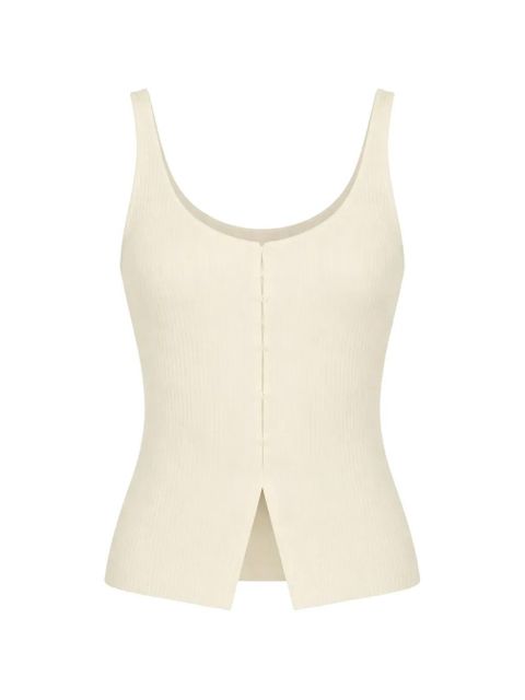 Reformation Eloise cotton tank top - Neutrals - zdjęcie produktu nr 1