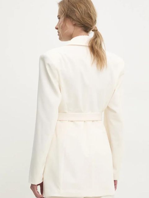 Answear.LAB marynarka kolor beżowy jednorzędowa gładka - zdjęcie produktu nr 2