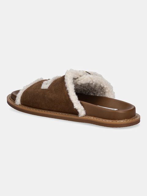 Steve Madden klapki zamszowe Arch-F damskie kolor brązowy 11005031