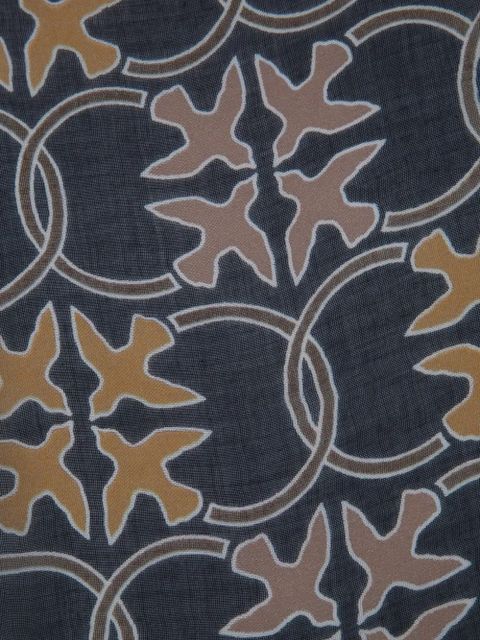 PINKO fringed logo scarf - Grey