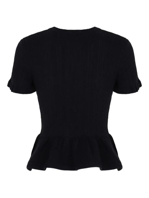 Self-Portrait buttoned ruffled top - Blue - zdjęcie produktu nr 2