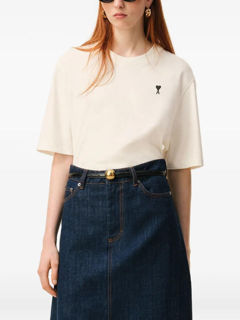 AMI Paris Place des Victoires printed T-shirt - Neutrals