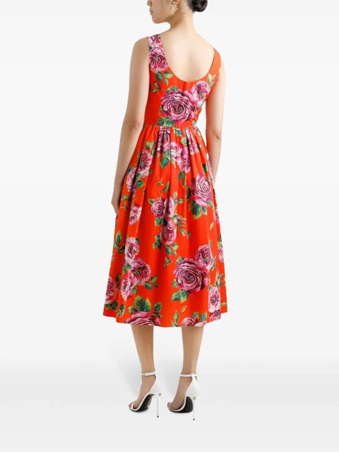 Dolce & Gabbana floral-print midi dress - Red