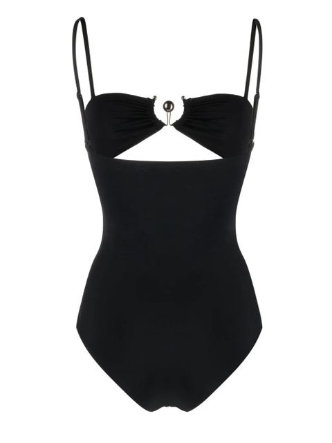 Christopher Esber square neck cut-out swimsuit - Black - zdjęcie produktu nr 2