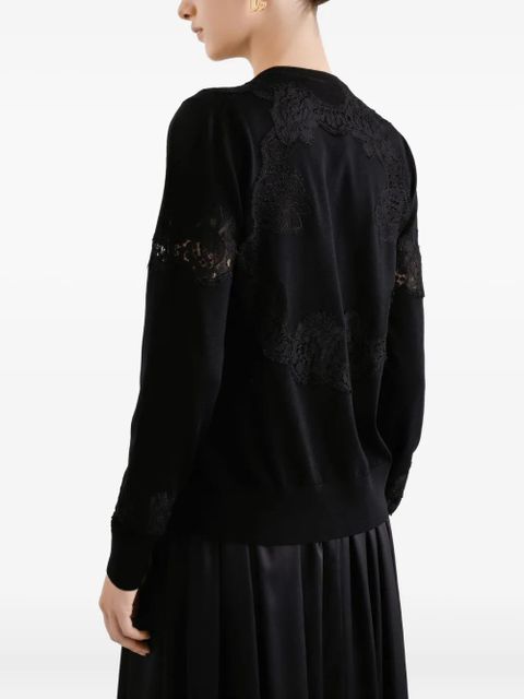 Dolce & Gabbana DNA lace-panel cardigan - Black