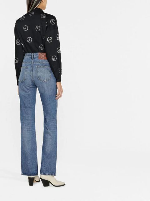 SANDRO high-waist straight-leg jeans - Blue
