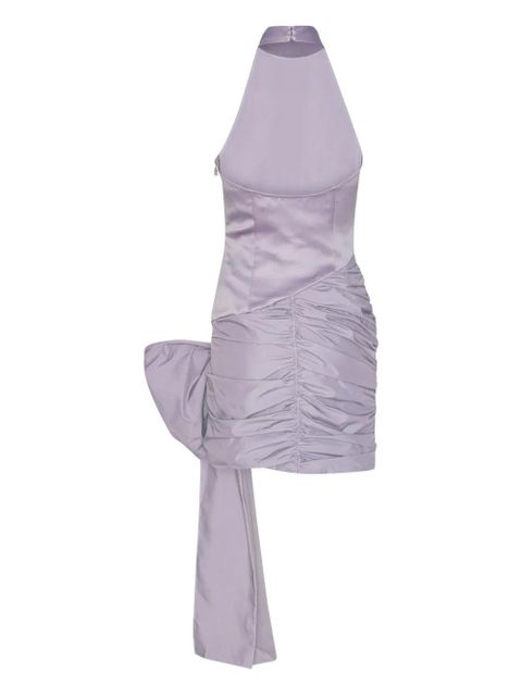 ROTATE BIRGER CHRISTENSEN halter-neck bow-detail dress - Purple