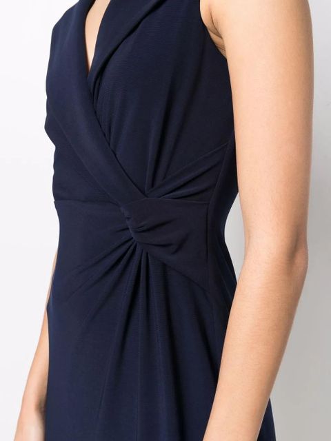 Lauren Ralph Lauren sleeveless pinched-waist maxi dress - Blue
