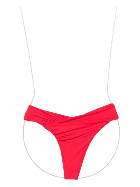 Magda Butrym twisted-waist bikini bottoms - Red
