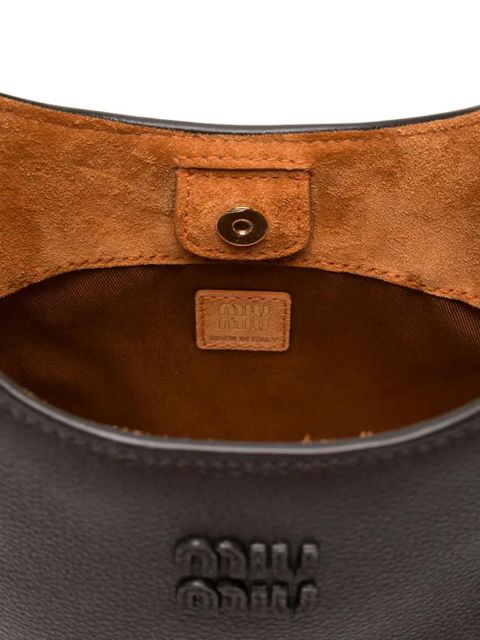 Miu Miu padlock logo cross body bag - Brown