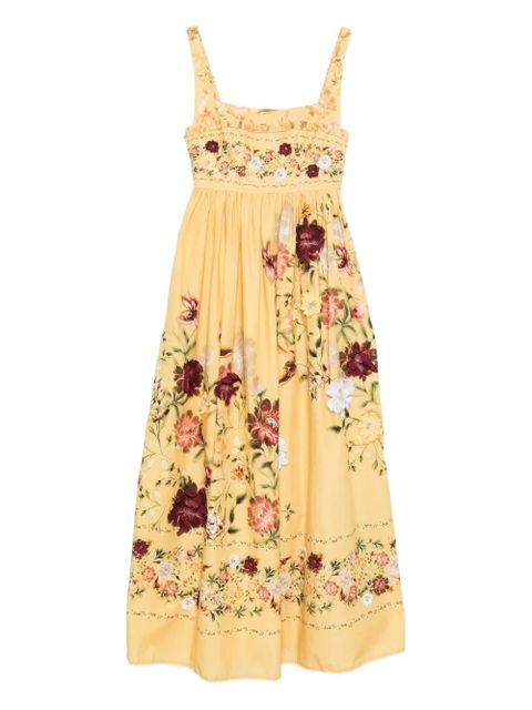 Agua By Agua Bendita Barbara Paramo strappy floral dress - Yellow - zdjęcie produktu nr 1