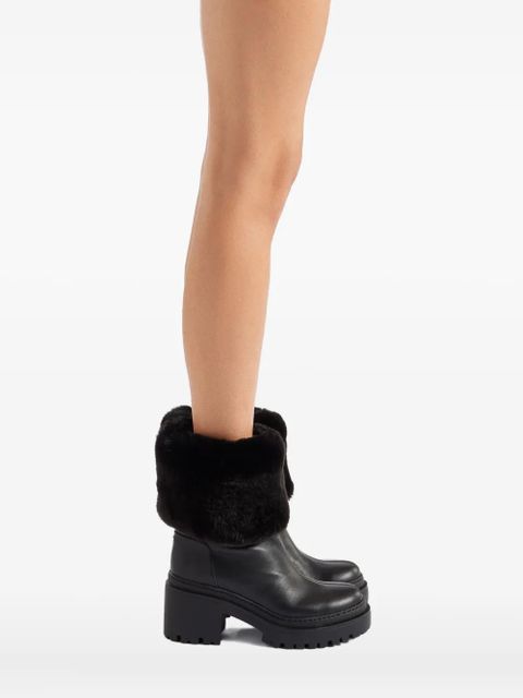 Giuseppe Zanotti MAIRI fur-cuff boots - Black