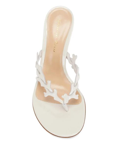 Gianvito Rossi leaf stiletto mules - White