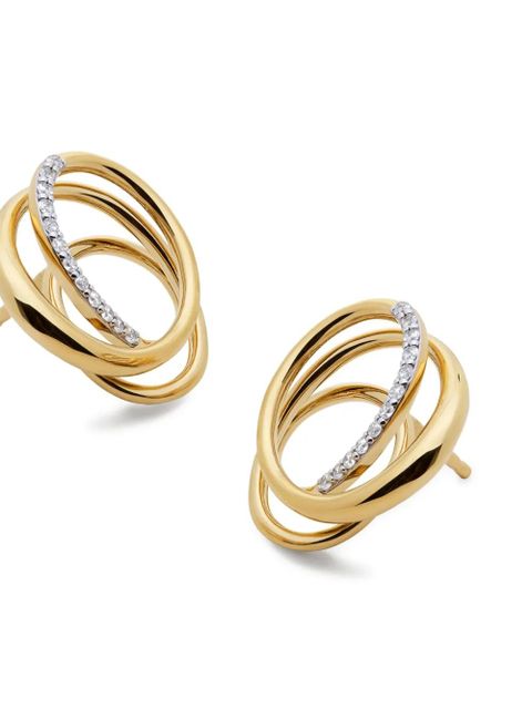 Monica Vinader Nura diamond wrap earrings - Gold