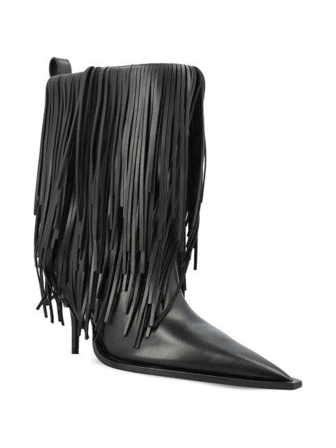Balenciaga fringed-embellishment boots - Black - zdjęcie produktu nr 2