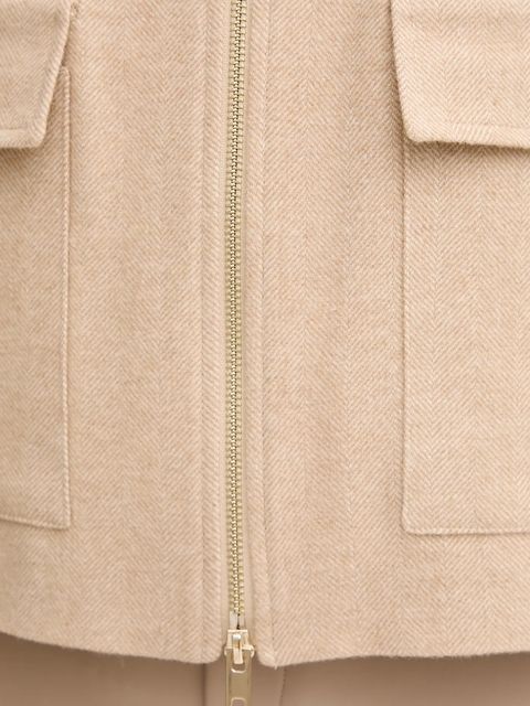 Marc Aurel kurtka z wełną kolor beżowy przejściowa 3939-1020-24806