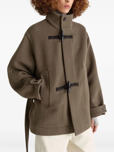 LEMAIRE toggle-fastening belted duffle coat - Brown