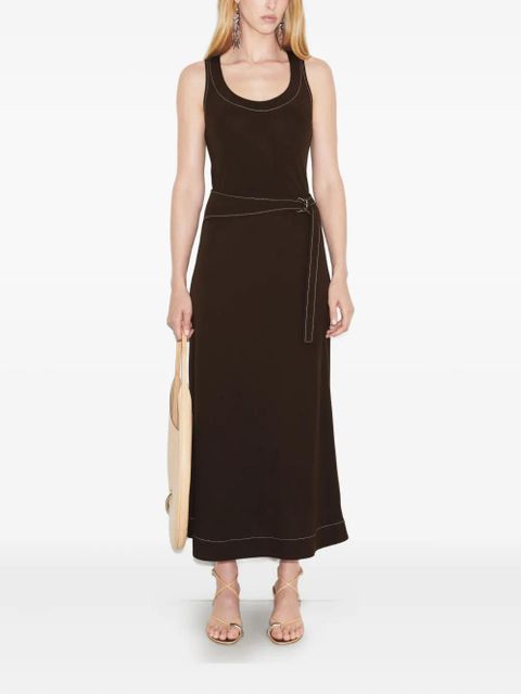 Tory Burch belted jersey skirt - Brown