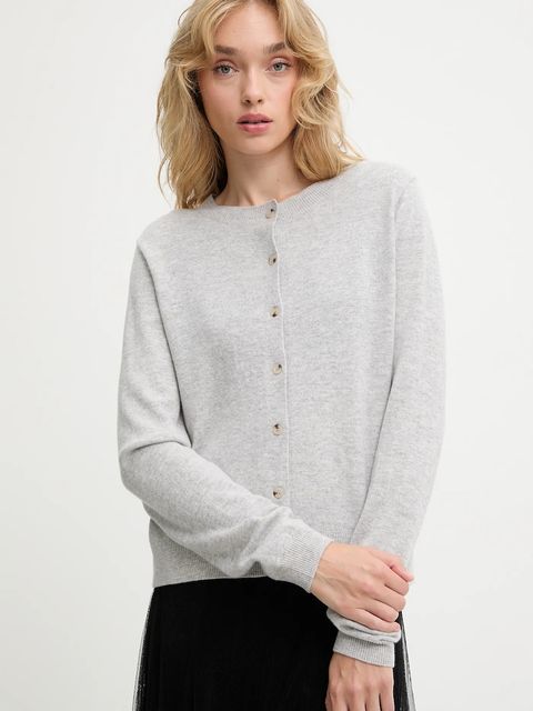 Answear.LAB kardigan z wełny merino damski kolor szary lekki - zdjęcie produktu nr 1