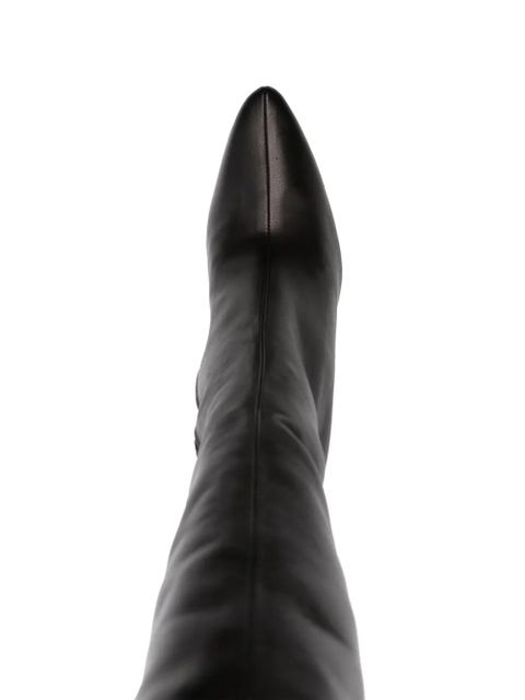 Lanvin 100mm leather thigh-high boots - Black