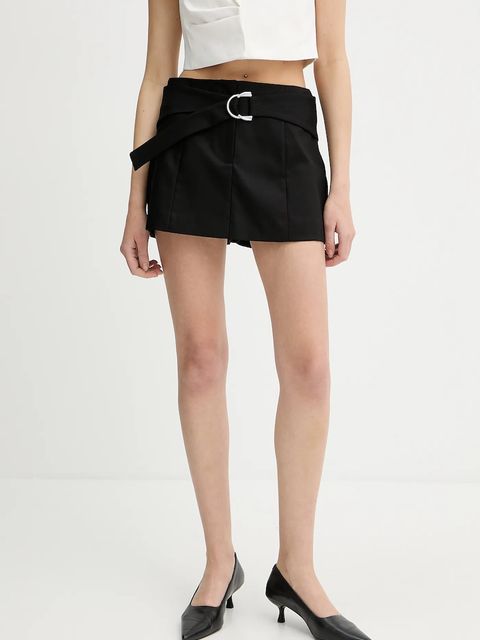 IRO spódnicospodnie bawełniane damska kolor czarny gładkie medium waist WM30MADIM - zdjęcie produktu nr 1