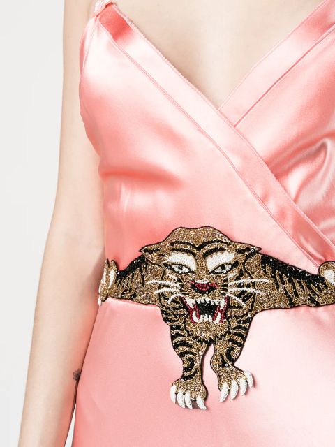 Gucci ruffle slip gown - Pink