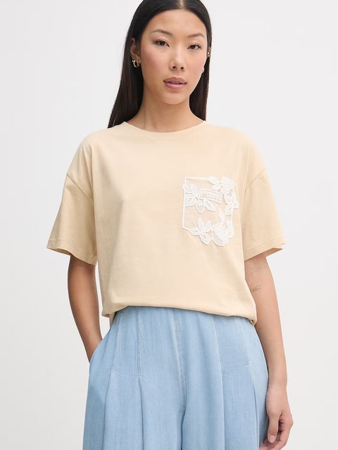 ERMANNO Firenze t-shirt basic damski bawełniany - zdjęcie produktu nr 2