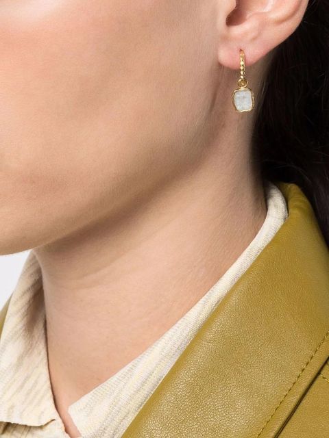 Missoma gold-plated moonstone hoop earrings - zdjęcie produktu nr 2